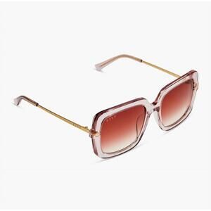 NEW DIFF women's sandra sunglasses in light pink crystal dusk gradient